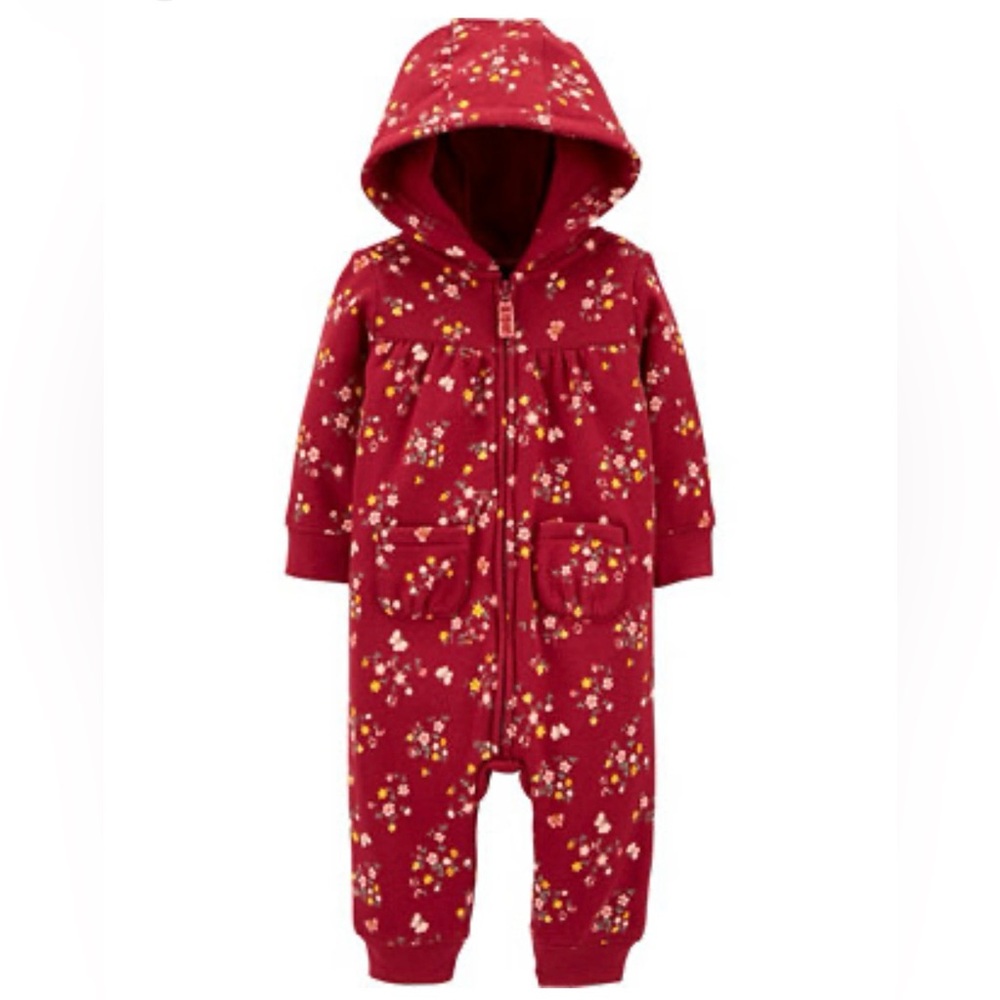 Carter's Floral Fleece Jumpsuit | 6 Months